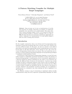 A Pattern Matching Compiler for Multiple Target Languages