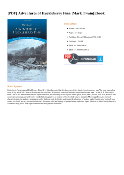 Adventures of Huckleberry Finn [Mark Twain