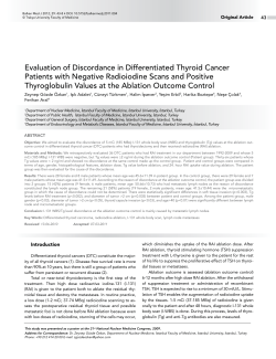 Evaluation of Discordance in Differentiated Thyroid Cancer Patients