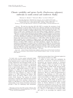 Climate variability and spruce beetle (Dendroctonus rufipennis