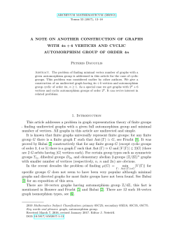 A note on another construction of graphs[4pt] with 4n+6 vertices and