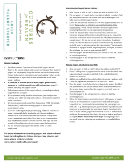 Activating The Yogurt Starter Culture