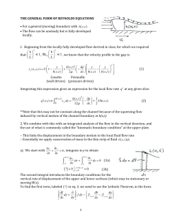 The General Form of Reynolds Equation