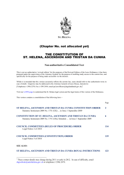 Constitution of St Helena Ascension and Tristan da Cunha