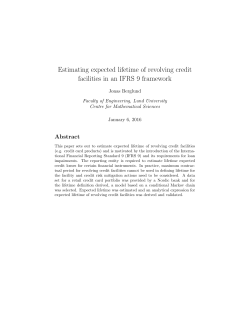 Estimating expected lifetime of revolving credit facilities in an IFRS 9