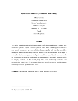 Spontaneous and non-spontaneous turn-taking