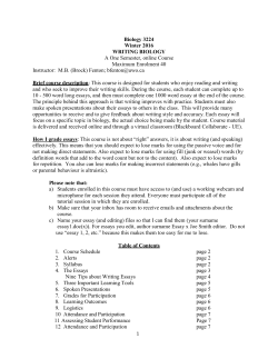Biology 3224G Course..