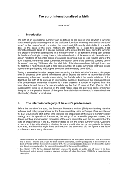 The euro: internationalised at birth