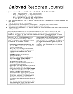 Beloved Response Journal