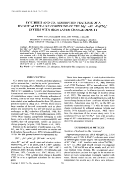 SYNTHESIS AND CO2 ADSORPTION FEATURES OF A