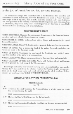 Many Jobs of the President