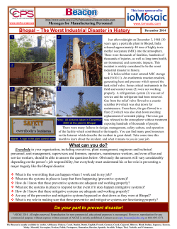 Bhopal &ndash; The Worst Industrial Disaster in History