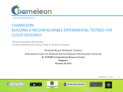 Chameleon: Building a Reconfigurable Experimental Testbed for