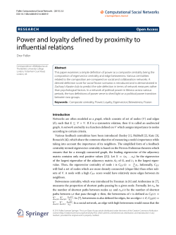 Power and loyalty defined by proximity to influential relations