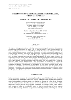 PRODUCTION OF GASEOUS RADIOTRACERS CH3I AND I2
