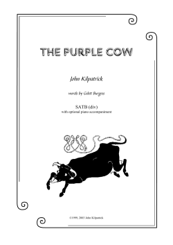the purple cow - John Kilpatrick`s Home Page