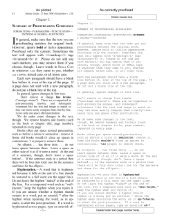 Proofreading Summary