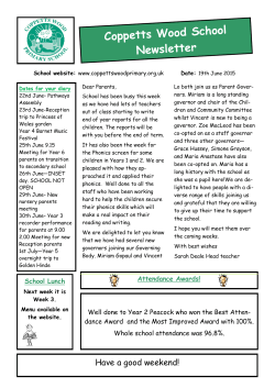 19th June 2015 - Coppetts Wood Primary School