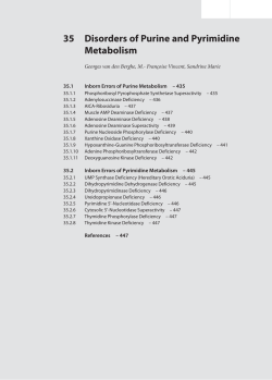 35 Disorders of Purine and Pyrimidine Metabolism