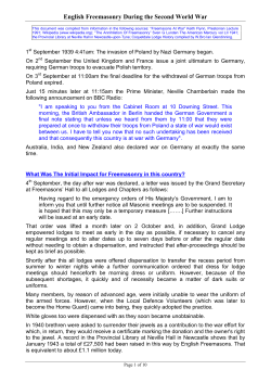 English Freemasonry During the Second World War