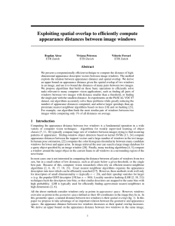 Exploiting spatial overlap to efficiently compute appearance