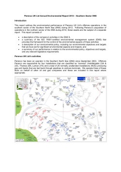 Perenco UK Limited Southern sector SNS