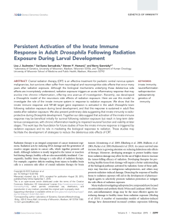 Persistent Activation of the Innate Immune Response in Adult