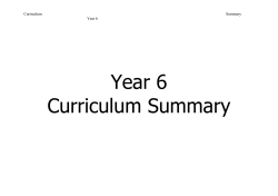 Curriculum summary for Year 6 - Sherborne Preparatory School