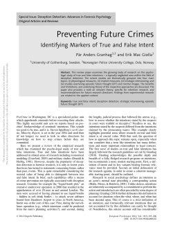 Preventing Future Crimes