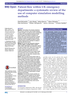 Patient flow within UK emergency departments: a