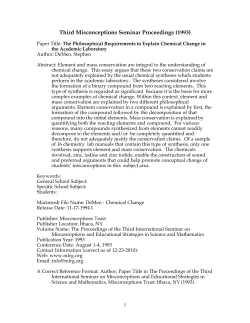 The Philosophical Requirements to Explain Chemical Change in the