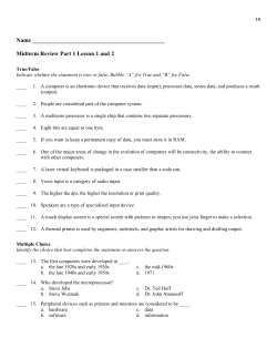 Midterm Review Part 1 Lesson 1 and 2