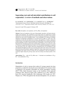 Separating root and soil microbial contributions to soil respiration: A