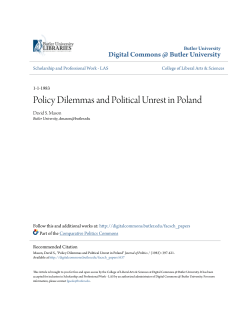 Policy Dilemmas and Political Unrest in Poland