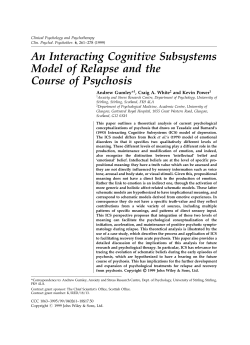 An Interacting Cognitive Subsystems Model of Relapse and the