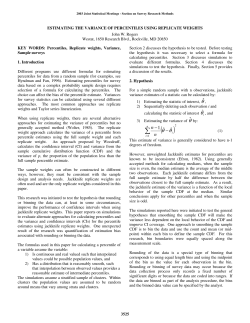 Estimating the Variance of Percentiles Using Replicate