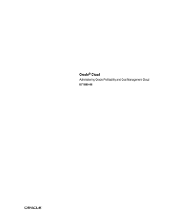 Administering Oracle Profitability and Cost Management Cloud