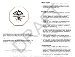 LINEAGE: The Martial Arts Strategy Game &copy; 2013