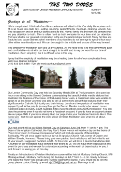 the two doves - Australian Christian Meditation Community