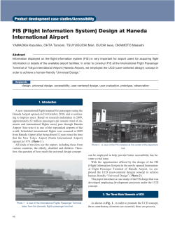 FIS (Flight Information System) Design at Haneda International Airport