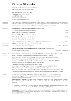 CV - Christos Nicolaides