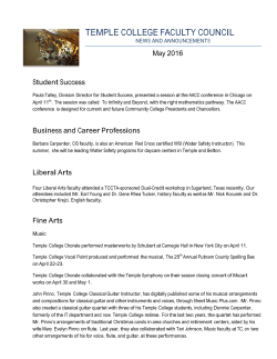 TEMPLE COLLEGE FACULTY COUNCIL