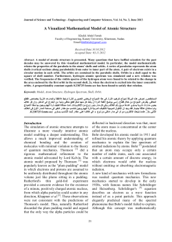 A Visualized Mathematical Model of Atomic Structure