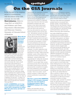 On the GSA Journals - University of Colorado Denver