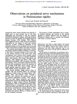 Observations on peripheral servo mechanisms