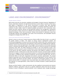 Land and Environment