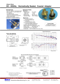 DC - 65GHz, Hermetically Sealed, Coaxial Adapter