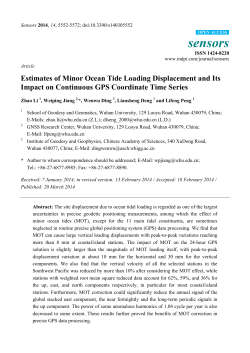 Estimates of Minor Ocean Tide Loading Displacement and Its Impact