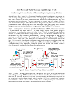 How Ground/Water Source Heat Pumps Work