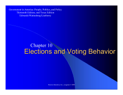 Elections and Voting Behavior